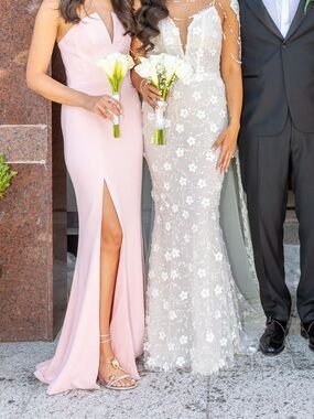 dress the population zahrah gown Dress the Population | Dresses | Dress The Population Zahrah Dress Rose  Pink Metallic Pleated Dress